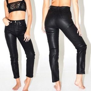 Revice | NWT Venus Black Coated Star Butt Straight Leg Jeans 26